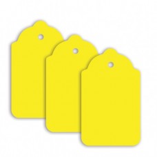 100 x Plain Yellow Card Clothing Tags 70mm x 40mm